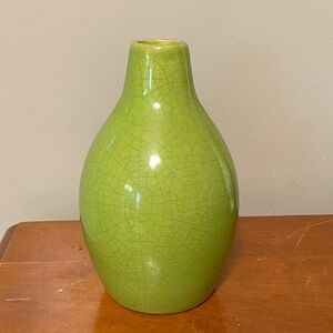 Green Ceramic Crackle Vase
